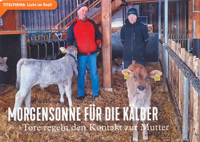 "Morgensonne für die Kälber" - Bioland Januar 2021 - Manfred Gabler